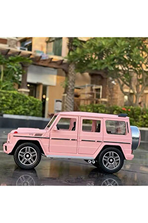 Mercedes Benz G63 Jip Pembe Mercedes Benz Brabus G 63 Jip Diecast Koleksiyon 6 Kapı Açılır Pembe