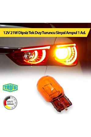 12v 21w Dipsiz Tek Duy Turuncu Sinyal Ampul T20 Trifa 1 Ad. 81781