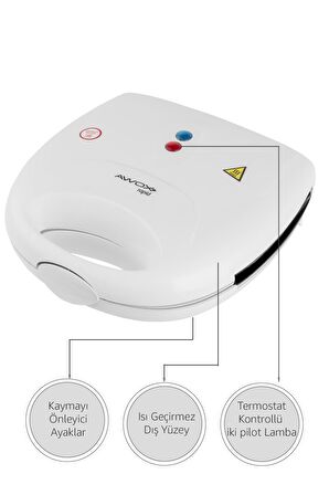 Awox Rapid Seramik Tost Makinesi Mini Tost Makinesi