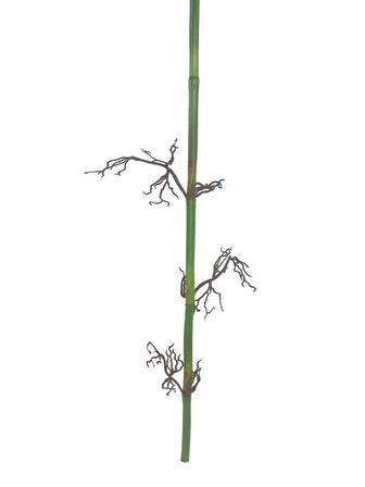 Yapay Çiçek Bambu Dalı Doğal Görünüm Tek Dal Kumaş Yapraklı Uzun Dal 120*50cm