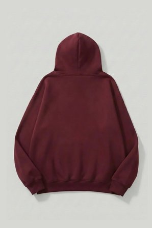 Unisex Yumuşak Dokulu Orjinal Baskılı Tasarım Oversize 3 İplik Hoodie Sweatshirt