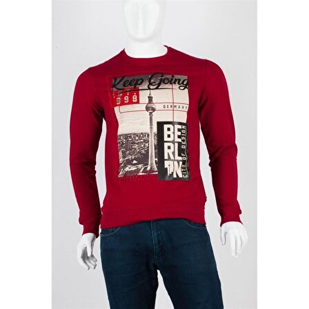 Berlin Unisex Pamuklu Slim fit Sweatshirt Large