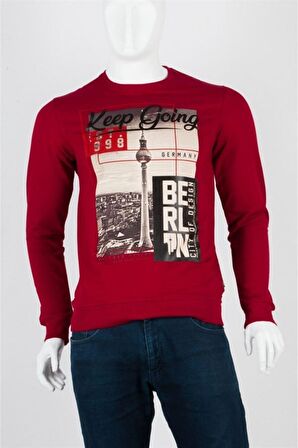 Berlin Unisex Pamuklu Slim fit Sweatshirt Large