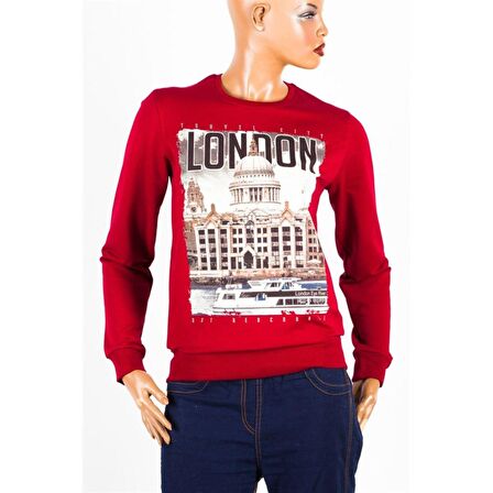 Londra Unisex Pamuklu Slim Fit Sweatshirt Large