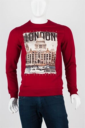 Londra Unisex Pamuklu Slim Fit Sweatshirt Large