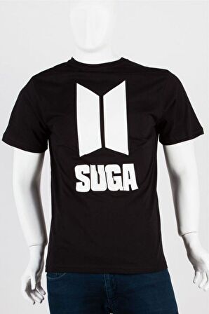 BTS Suga Unisex Pamuklu Regular Fit Tişört X-Large