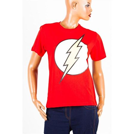 Flash Sembol Unisex Pamuklu Regular Fit Tişört X-Large