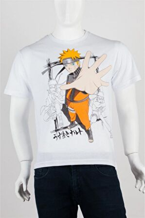 Naruto Uzumaki Unisex Pamuklu Regular Fit Tişört Large