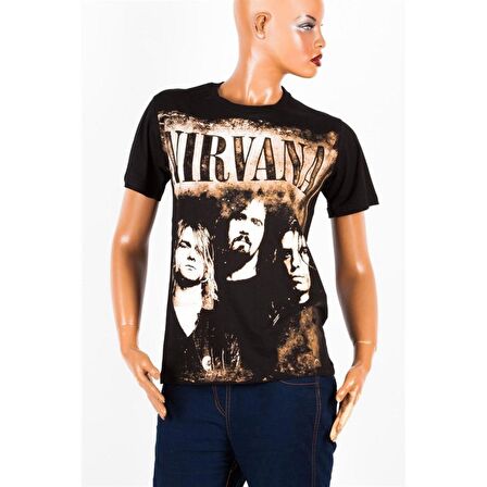 Nirvana Müzik Grubu Unisex Pamuklu Regular Fit Tişört Large