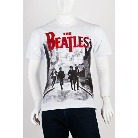 The Beatles Unisex Pamuklu Regular Fit Tişört Large