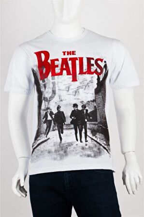 The Beatles Unisex Pamuklu Regular Fit Tişört Large