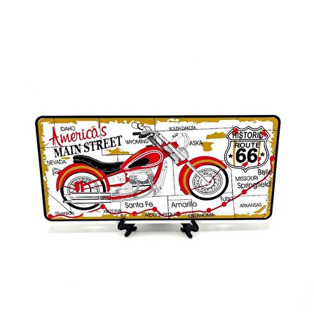 Dekoratif Plaka Americas Main Street Route66