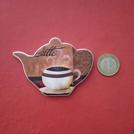 Latte Temalı Buzdolabı Magneti