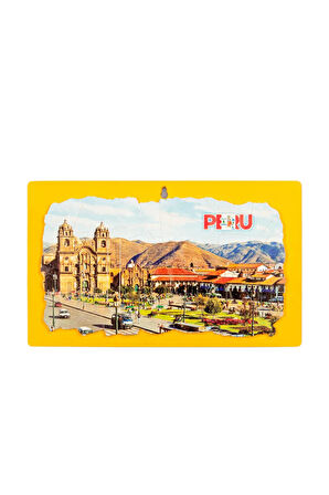 Peru Temalı Ahşap Fresco Tablo No.1