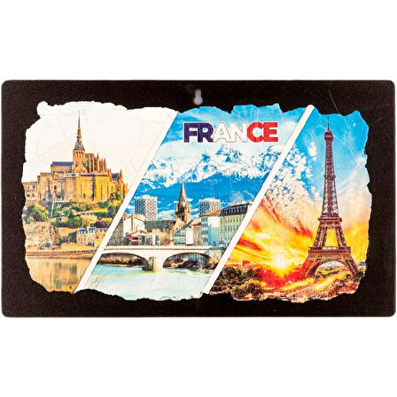 Fransa Temalı Ahşap Fresco Tablo