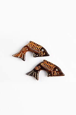 Ahşap Balık Magnet 2 li Set