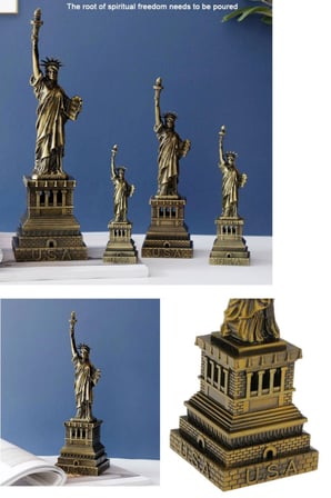 Retro Metal Özgürlük Heykeli Bronz 25 cm