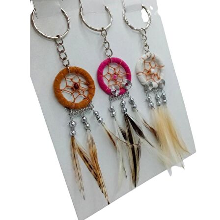 Dream Catcher Düş Kapanı Üç Renk Anahtarlık Hediye Paketi
