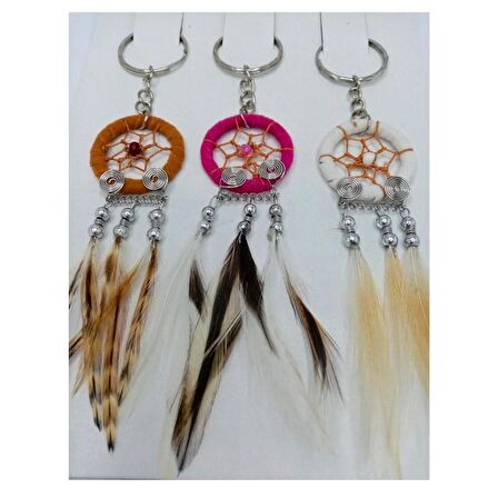 Dream Catcher Düş Kapanı Üç Renk Anahtarlık Hediye Paketi