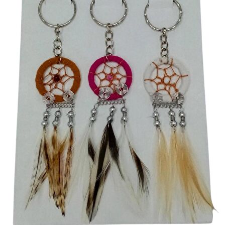 Dream Catcher Düş Kapanı Üç Renk Anahtarlık Hediye Paketi