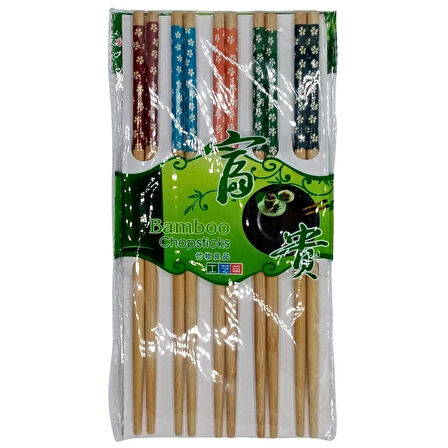 Çin Bambu Chopsticks Desenli 5 Adet