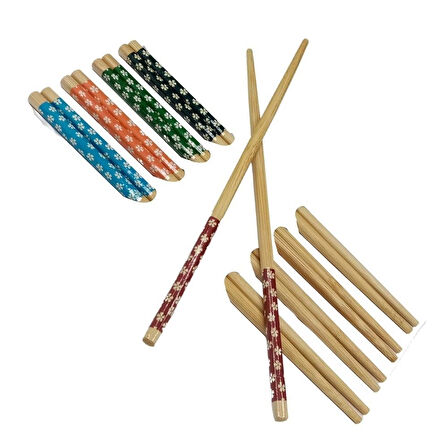 Çin Bambu Chopsticks Desenli 5 Adet