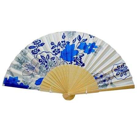 Japon Bambu Kumaş Yelpaze Çanta Boy Stant Hediyeli No.38