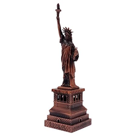 Vintage Metal USA Özgürlük Heykeli Biblo Antik Bakır 15 cm