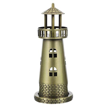 Vintage Metal Deniz Feneri Biblo Antik Bronz 18 cm
