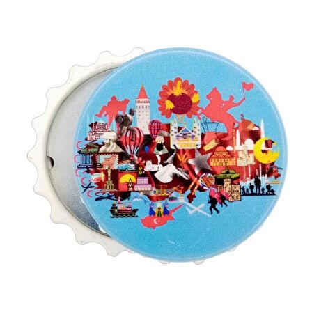 Türkiye Temalı Magnet Kapak Açacak