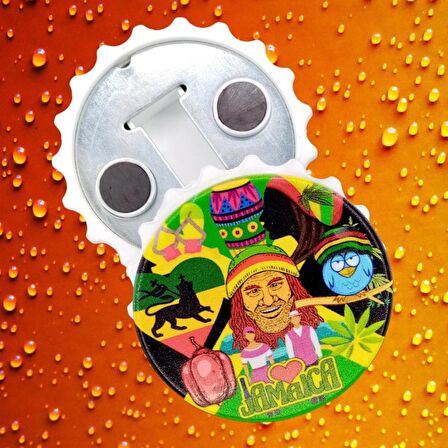 Jamaika Temalı Magnet Kapak Açacak