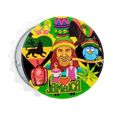 Jamaika Temalı Magnet Kapak Açacak