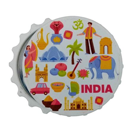Hindistan Temalı Magnet Kapak Açacak