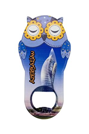Azerbaycan Temalı Baykuş Magnet Kapak Açacak