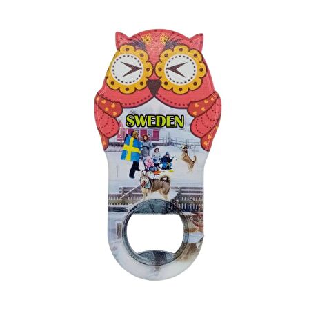 İsveç Temalı Baykuş Magnet Kapak Açacak