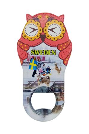 İsveç Temalı Baykuş Magnet Kapak Açacak