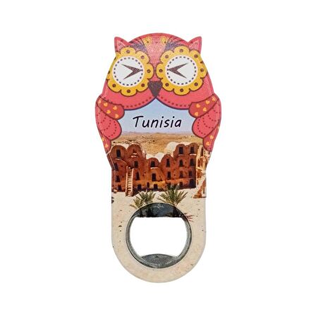 Tunus Temalı Baykuş Magnet Kapak Açacak