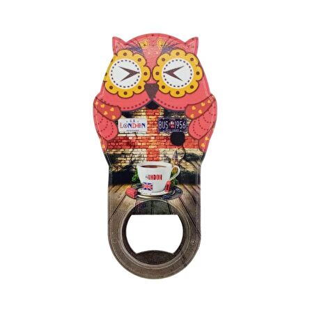 İngiltere Temalı Baykuş Magnet Kapak Açacak