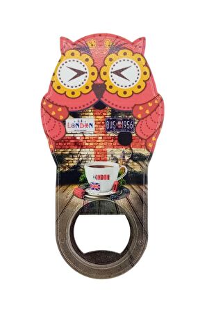 İngiltere Temalı Baykuş Magnet Kapak Açacak