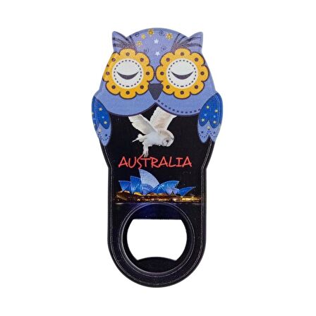 Avustralya Temalı Baykuş Magnet Kapak Açacak