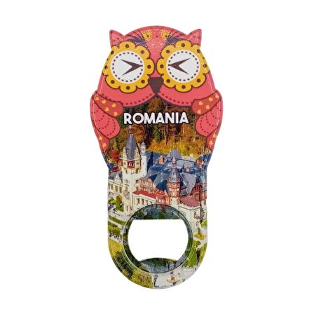 Romanya Temalı Baykuş Magnet Kapak Açacak
