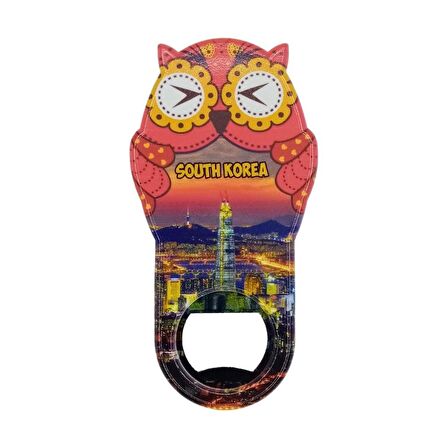 Güney Kore Temalı Baykuş Magnet Kapak Açacak