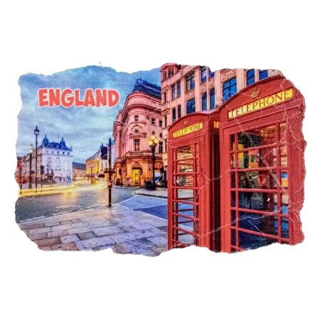 İngiltere Temalı Fresco Magnet