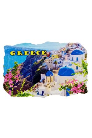 Yunanistan Temalı Fresco Magnet