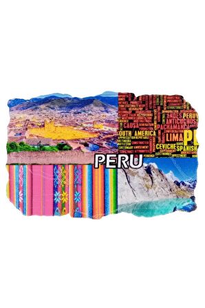 Peru Temalı Fresco Magnet
