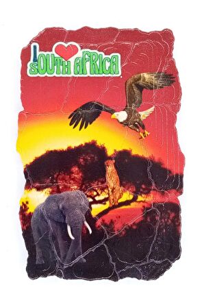 Güney Afrika Temalı Fresco Magnet