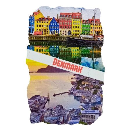 Danimarka Temalı Fresco Magnet