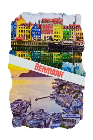 Danimarka Temalı Fresco Magnet
