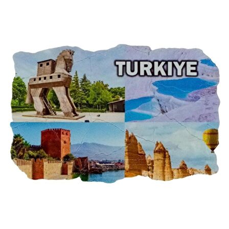Türkiye Temalı Fresco Magnet
