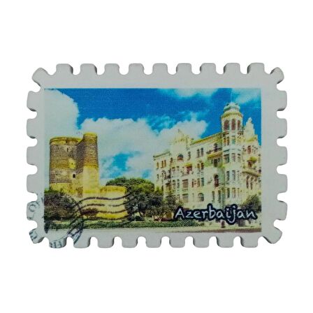 Azerbaycan Temalı Pul Magnet